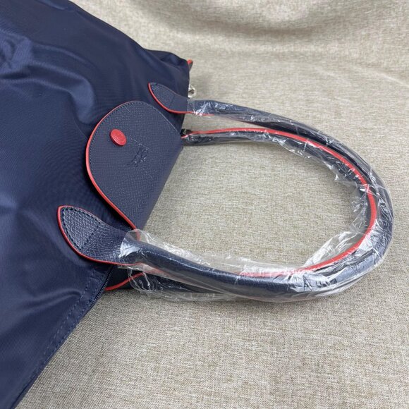 NWT Longchamp Le Pliage Original Large Shoulder Nylon Bag Tote Navy - Picture 8 of 10